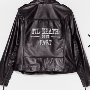 Til Death Do Us Part Bridal Leather Jacket